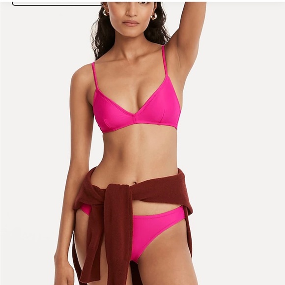 J.Crew French bikini top radiant fuschia medium-NWT - Picture 3 of 5
